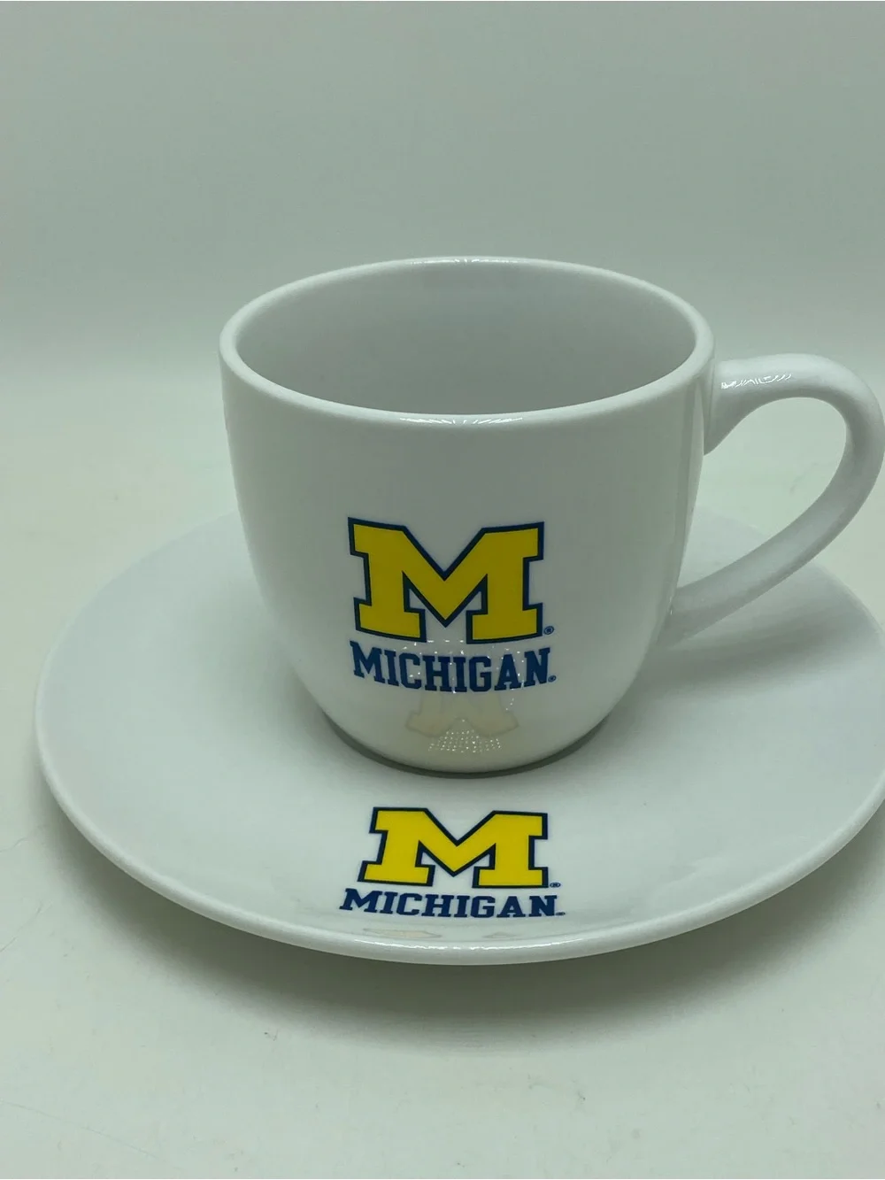 University of Michigan Block M Cup and Saucer